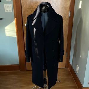 Like new Maje wool coat size 36 dark navy blue